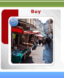 Traditional cheese and specialty food market stalls on Rue Mouffetard showcasing the variety available to cheese tour participants